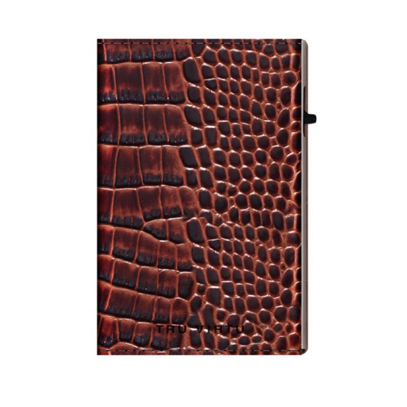 tru virtu click & slide sleek croco brown silver